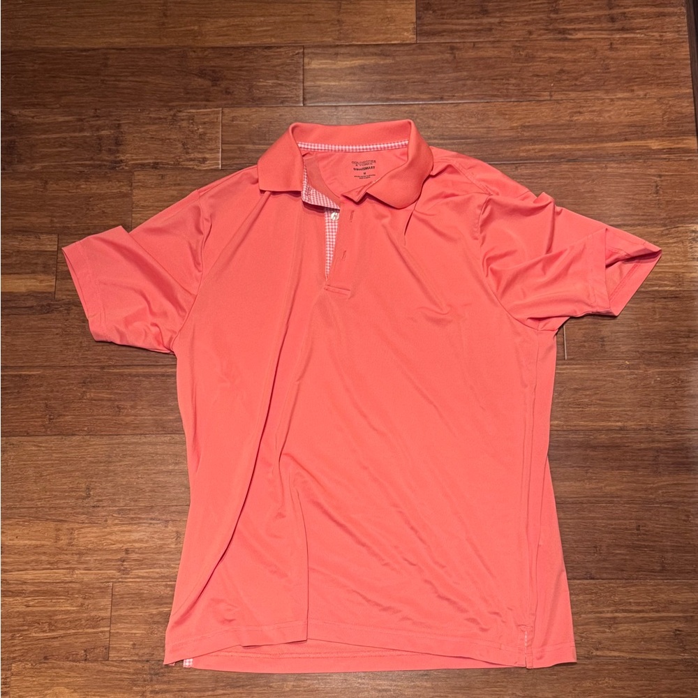 Roundtree & Yorke Vibrant Coral Polo Shirt